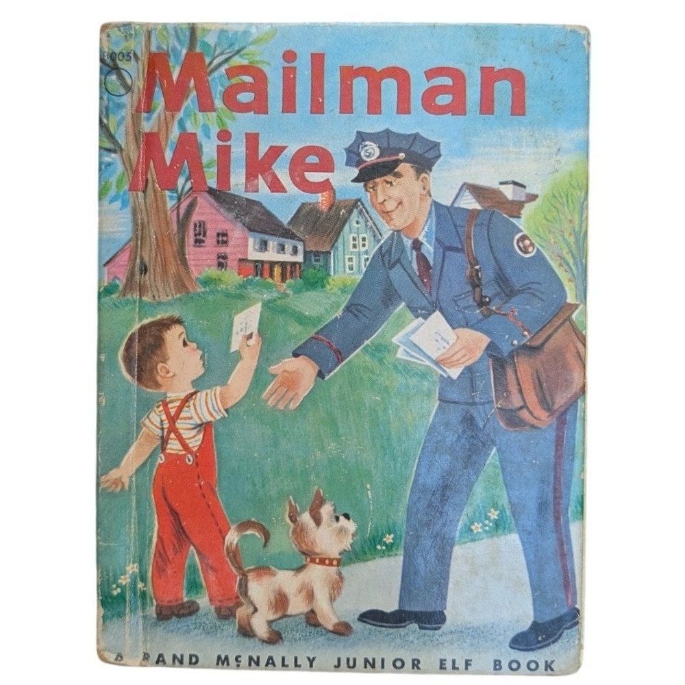 1956 Vintage Mailman Mike Rand McNally Junior Elf Book Childrens Story